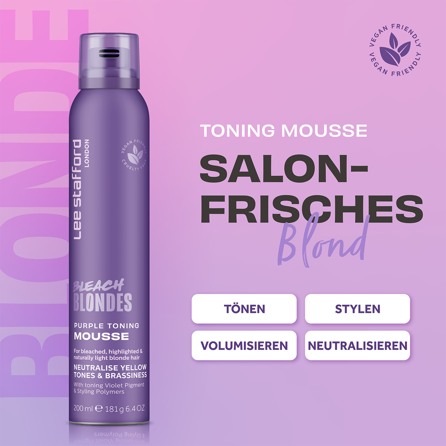 Bleach Blondes Purple Toning Schaumfestiger